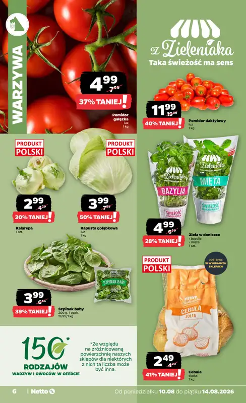 Netto - gazetka promocyjna Gazetka Spożywcza od poniedziałku 10.08 do piątku 14.08 - strona 6