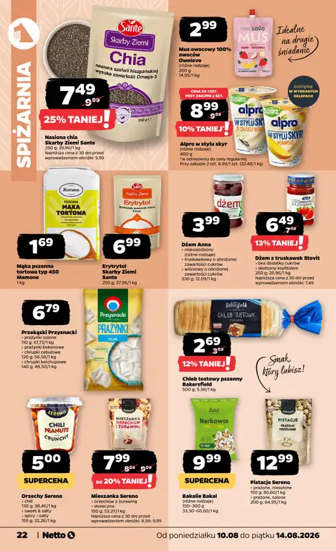 Netto - gazetka promocyjna Gazetka Spożywcza od poniedziałku 10.08 do piątku 14.08 - strona 22