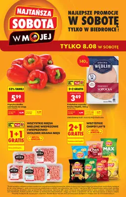 Biedronka - gazetka promocyjna Najtańsza sobota od soboty 08.08 do soboty 08.08