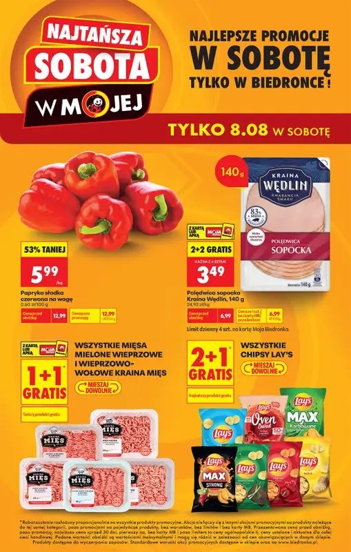 Biedronka - gazetka promocyjna Najtańsza sobota  