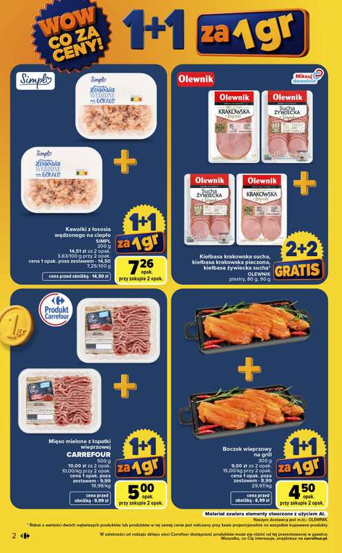 Carrefour - gazetka promocyjna Gazetka Wow co za ceny od poniedziałku 10.08 do piątku 14.08 - strona 2