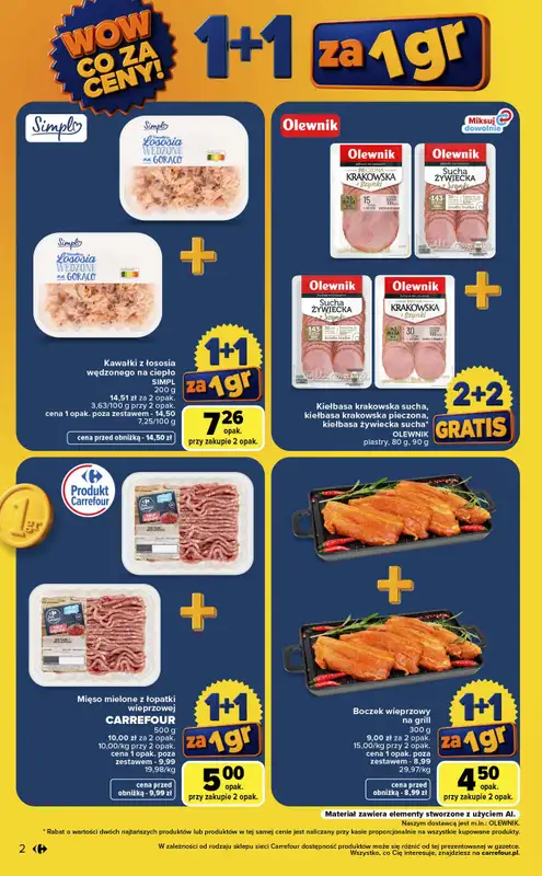 Carrefour - gazetka promocyjna Gazetka Wow co za ceny od poniedziałku 10.08 do piątku 14.08 - strona 2
