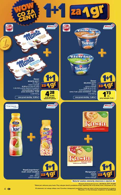 Carrefour - gazetka promocyjna Gazetka Wow co za ceny  do piątku 14.08 - strona 4