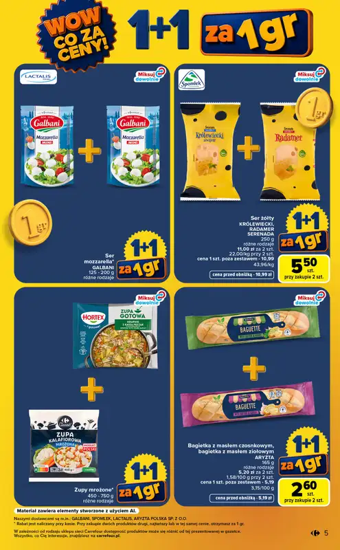 Carrefour - gazetka promocyjna Gazetka Wow co za ceny od poniedziałku 10.08 do piątku 14.08 - strona 5