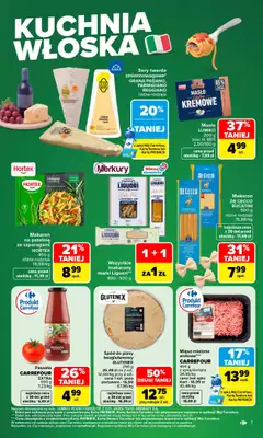 Carrefour - gazetka promocyjna Gazetka Kuchnia Włoska przez cały rok od poniedziałku 10.08 do soboty 22.08 - strona 7