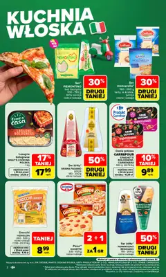 Carrefour - gazetka promocyjna Gazetka Kuchnia Włoska przez cały rok od poniedziałku 10.08 do soboty 22.08 - strona 2
