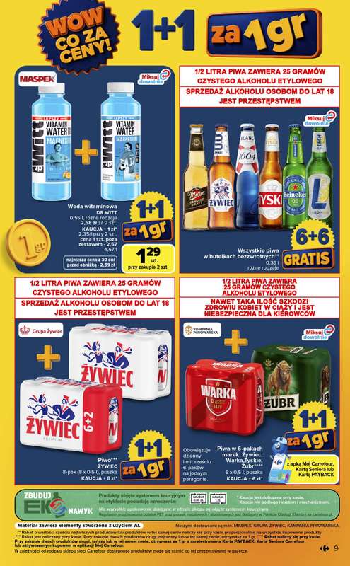 Carrefour Market - gazetka promocyjna Gazetka Wow co za ceny od poniedziałku 10.08 do piątku 14.08 - strona 9