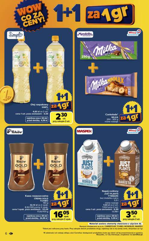 Carrefour Market - gazetka promocyjna Gazetka Wow co za ceny od poniedziałku 10.08 do piątku 14.08 - strona 6