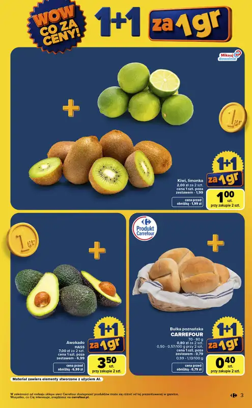 Carrefour Market - gazetka promocyjna Gazetka Wow co za ceny od poniedziałku 10.08 do piątku 14.08 - strona 3