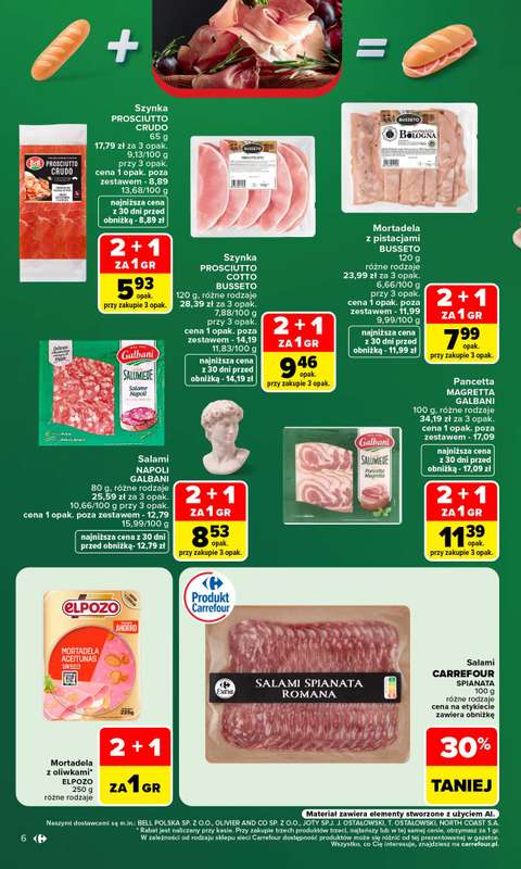 Carrefour Market - gazetka promocyjna Gazetka Kuchnia Włoska przez cały rok od poniedziałku 10.08 do soboty 22.08 - strona 6