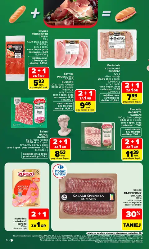 Carrefour Market - gazetka promocyjna Gazetka Kuchnia Włoska przez cały rok od poniedziałku 10.08 do soboty 22.08 - strona 6