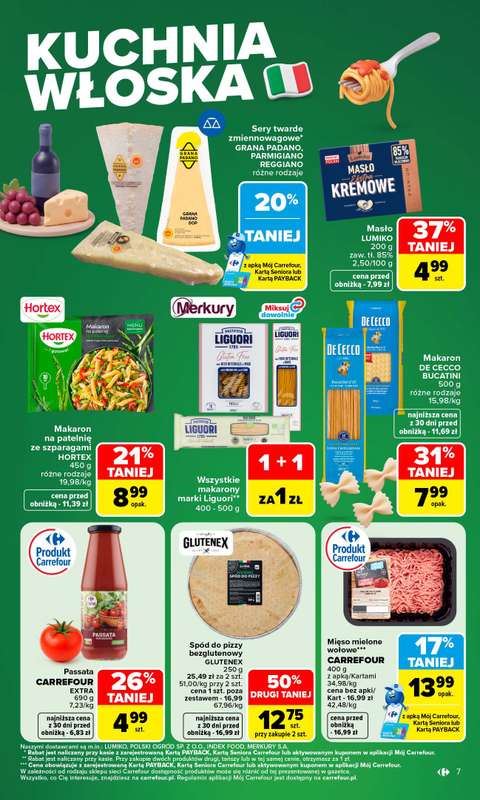 Carrefour Market - gazetka promocyjna Gazetka Kuchnia Włoska przez cały rok od poniedziałku 10.08 do soboty 22.08 - strona 7