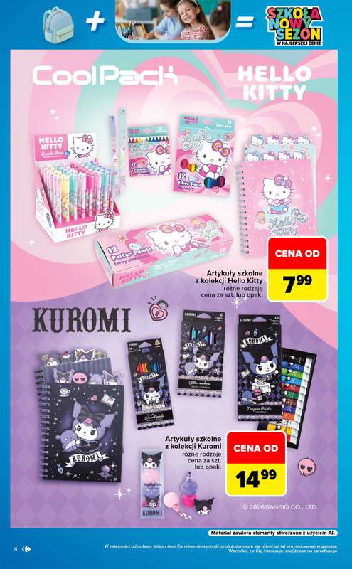 Carrefour Market - gazetka promocyjna Gazetka Szkoła nowy sezon  do soboty 12.09 - strona 4