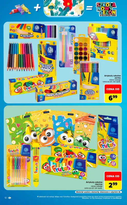 Carrefour Market - gazetka promocyjna Gazetka Szkoła nowy sezon od poniedziałku 10.08 do soboty 12.09 - strona 12
