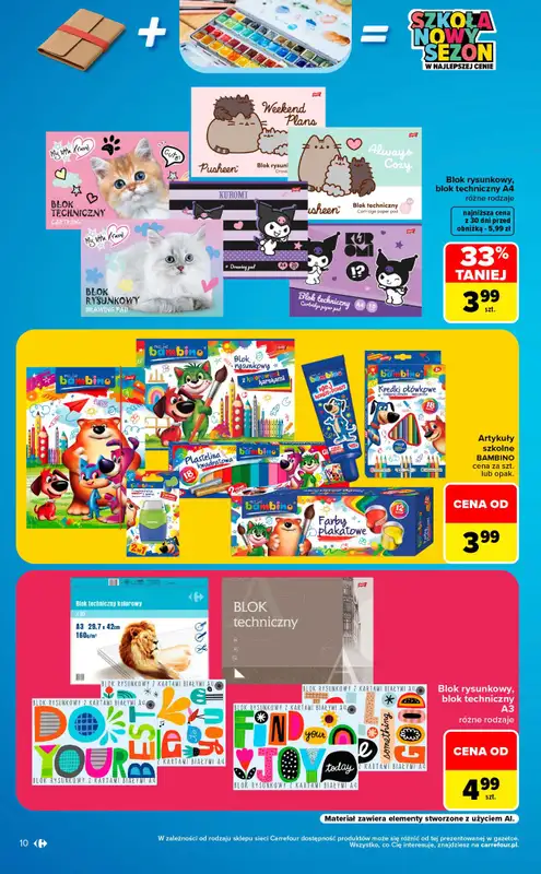 Carrefour Market - gazetka promocyjna Gazetka Szkoła nowy sezon od poniedziałku 10.08 do soboty 12.09 - strona 10