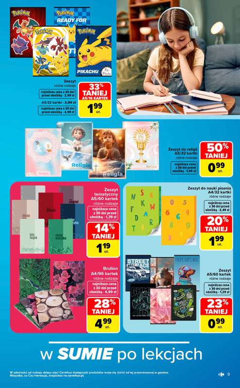 Carrefour Market - gazetka promocyjna Gazetka Szkoła nowy sezon  do soboty 12.09 - strona 9