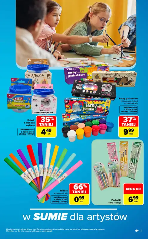Carrefour Market - gazetka promocyjna Gazetka Szkoła nowy sezon od poniedziałku 10.08 do soboty 12.09 - strona 11