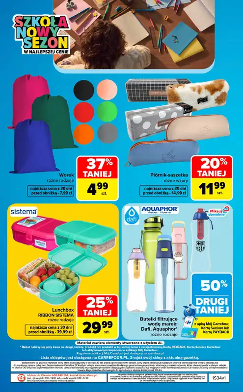 Carrefour Market - gazetka promocyjna Gazetka Szkoła nowy sezon od poniedziałku 10.08 do soboty 12.09 - strona 16