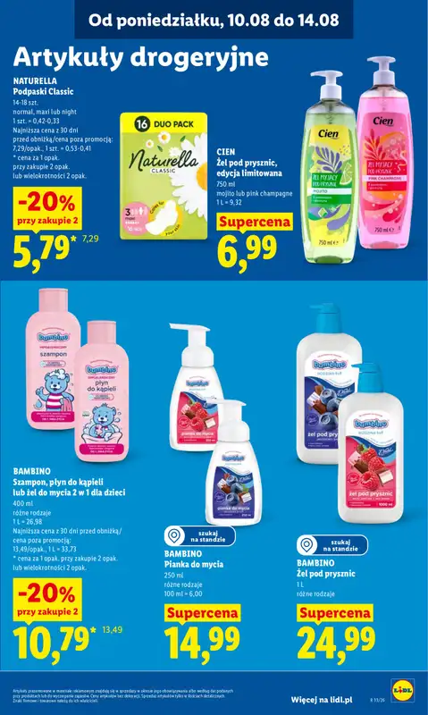 Lidl - gazetka promocyjna Oferta od poniedziałku od poniedziałku 10.08 do wtorku 11.08 - strona 89