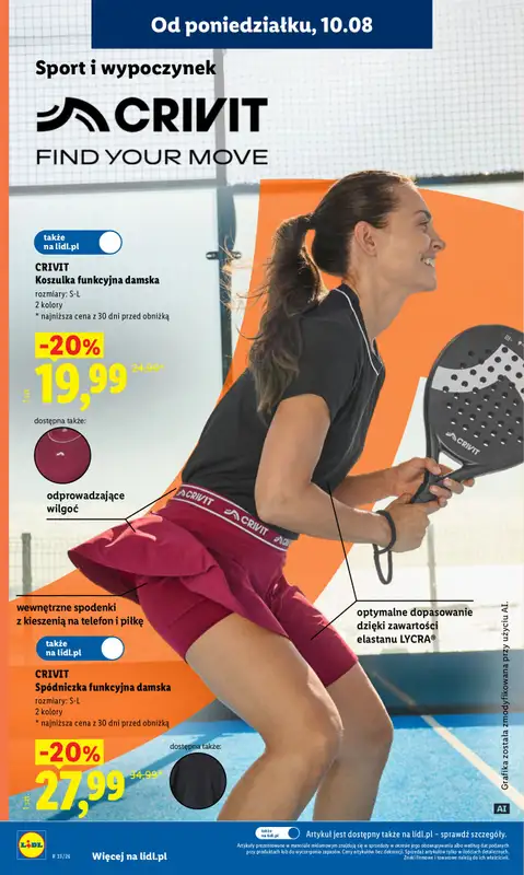 Lidl - gazetka promocyjna Oferta od poniedziałku od poniedziałku 10.08 do wtorku 11.08 - strona 38