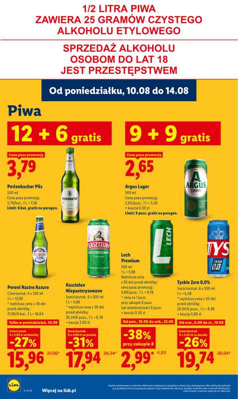 Lidl - gazetka promocyjna Oferta od poniedziałku od poniedziałku 10.08 do wtorku 11.08 - strona 74