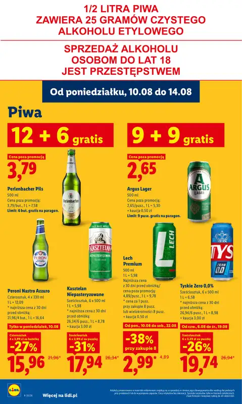 Lidl - gazetka promocyjna Oferta od poniedziałku od poniedziałku 10.08 do wtorku 11.08 - strona 74