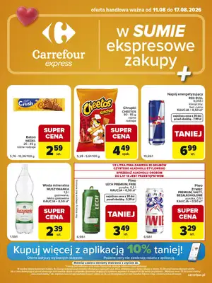 Carrefour Express - gazetka promocyjna Gazetka Express od wtorku 11.08 do poniedziałku 17.08