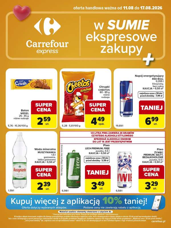 Carrefour Express - gazetka promocyjna Gazetka Express od wtorku 11.08 do poniedziałku 17.08