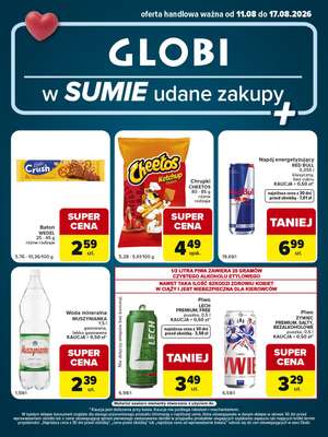 Globi - gazetka promocyjna Gazetka Globi od wtorku 11.08 do poniedziałku 17.08