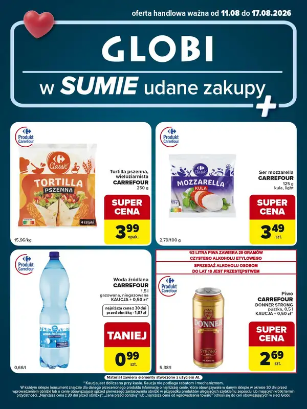 Globi - gazetka promocyjna Gazetka Globi od wtorku 11.08 do poniedziałku 17.08 - strona 2