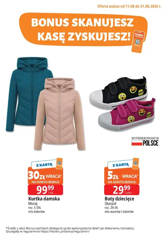 Leclerc - gazetka promocyjna Bonus skanujesz, kasę zyskujesz od wtorku 11.08 do poniedziałku 31.08 - strona 4