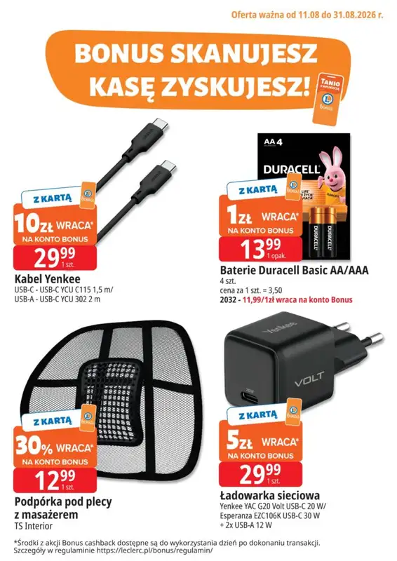 Leclerc - gazetka promocyjna Bonus skanujesz, kasę zyskujesz od wtorku 11.08 do poniedziałku 31.08 - strona 3
