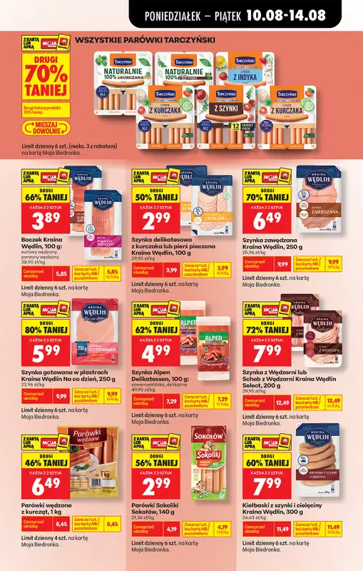 Biedronka - gazetka promocyjna Od poniedziałku, Z ladą tradycyjną od poniedziałku 10.08 do soboty 15.08 - strona 49