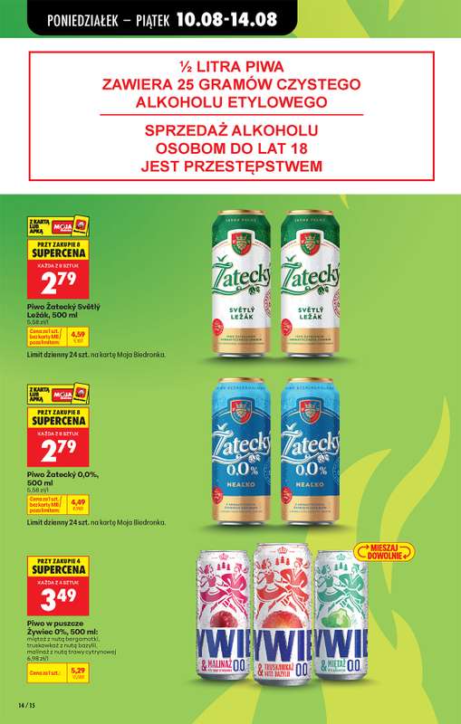 Biedronka - gazetka promocyjna Od poniedziałku, Z ladą tradycyjną od poniedziałku 10.08 do soboty 15.08 - strona 16