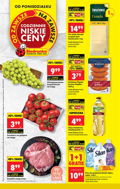 Biedronka - gazetka promocyjna Od poniedziałku, Z ladą tradycyjną  