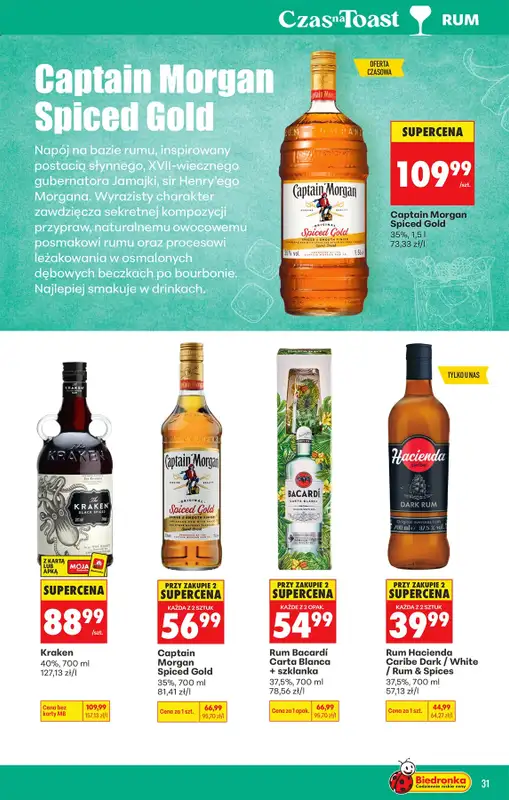 Biedronka - gazetka promocyjna Czas na Toast! od poniedziałku 10.08 do soboty 22.08 - strona 31