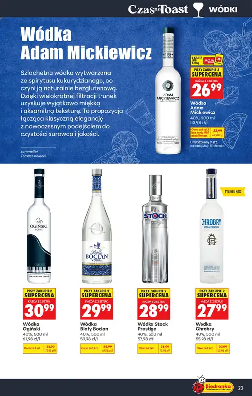Biedronka - gazetka promocyjna Czas na Toast! od poniedziałku 10.08 do soboty 22.08 - strona 23