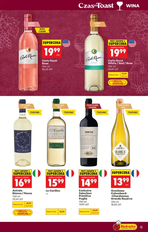 Biedronka - gazetka promocyjna Czas na Toast! od poniedziałku 10.08 do soboty 22.08 - strona 13