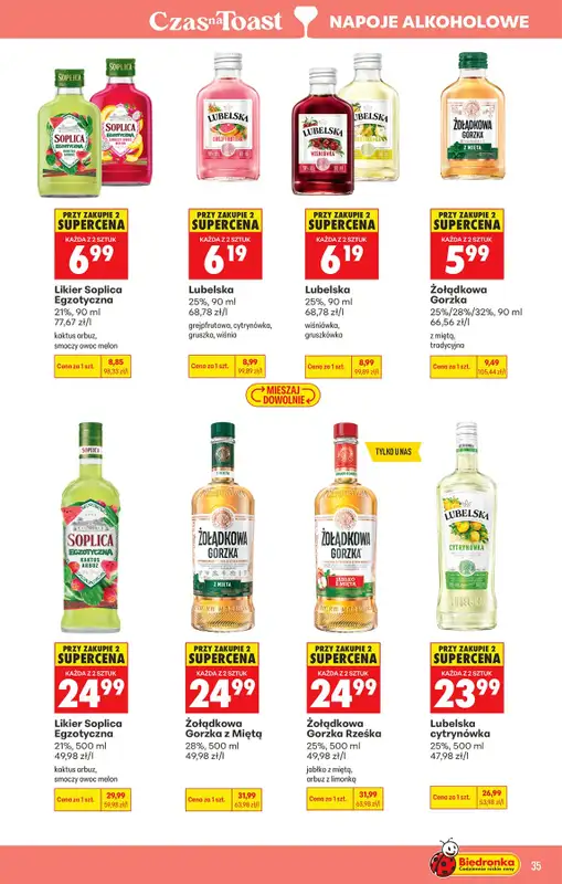 Biedronka - gazetka promocyjna Czas na Toast! od poniedziałku 10.08 do soboty 22.08 - strona 35