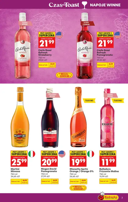 Biedronka - gazetka promocyjna Czas na Toast! od poniedziałku 10.08 do soboty 22.08 - strona 7