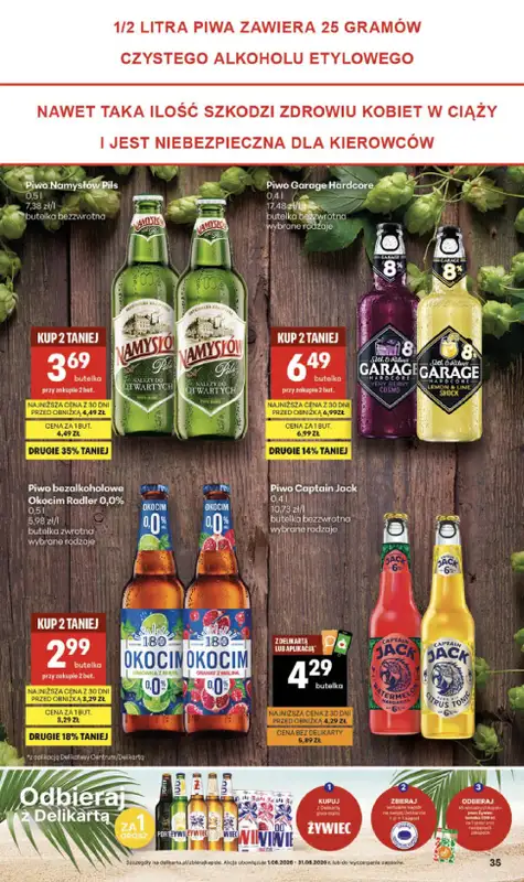 Delikatesy Centrum - gazetka promocyjna Gazetka  do środy 19.08 - strona 35
