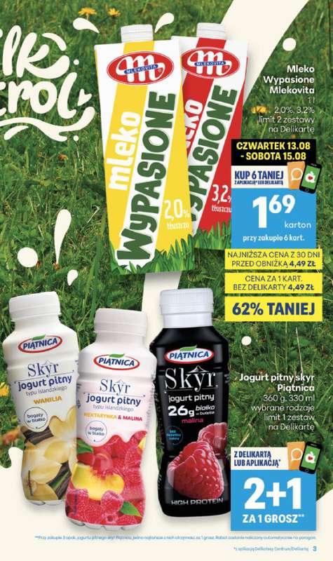 Delikatesy Centrum - gazetka promocyjna Gazetka  do środy 19.08 - strona 3