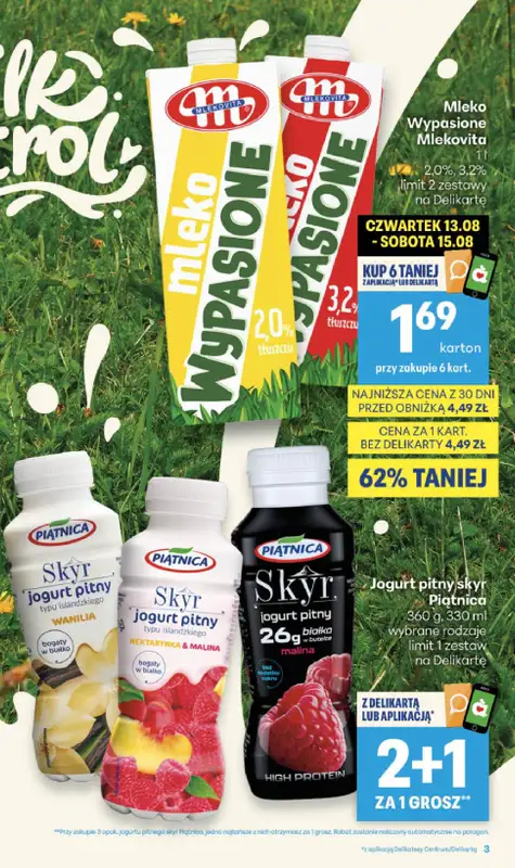 Delikatesy Centrum - gazetka promocyjna Gazetka  do środy 19.08 - strona 3