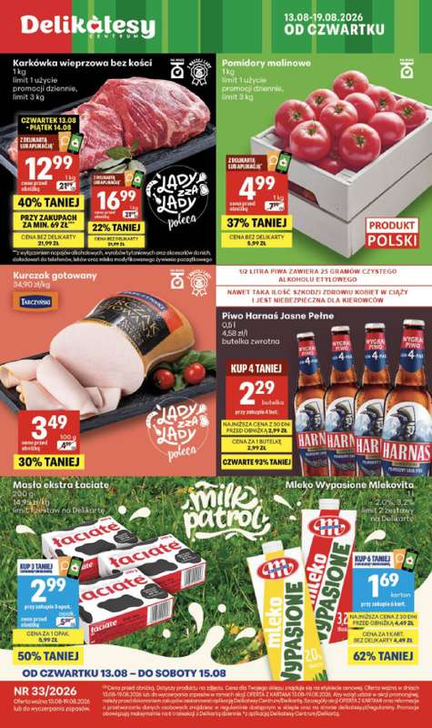 Delikatesy Centrum - gazetka promocyjna Gazetka  do środy 19.08