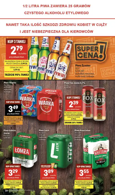 Delikatesy Centrum - gazetka promocyjna Gazetka  do środy 19.08 - strona 34