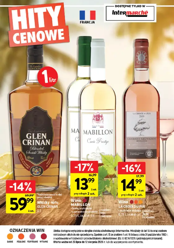 Intermarche - gazetka promocyjna Gazetka alkoholowa od poniedziałku 10.08 do środy 12.08 - strona 20