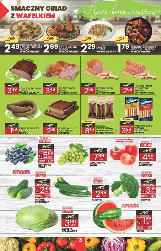 Wafelek - gazetka promocyjna Gazetka od poniedziałku 10.08 do soboty 22.08 - strona 3