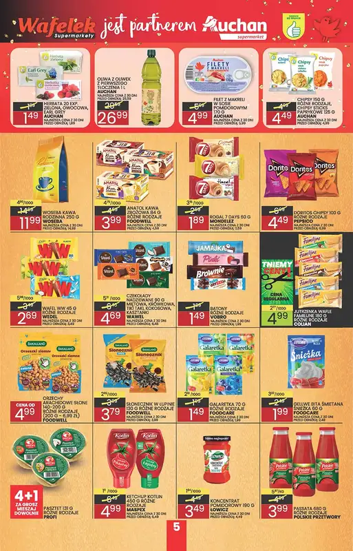 Wafelek - gazetka promocyjna Gazetka od poniedziałku 10.08 do soboty 22.08 - strona 5