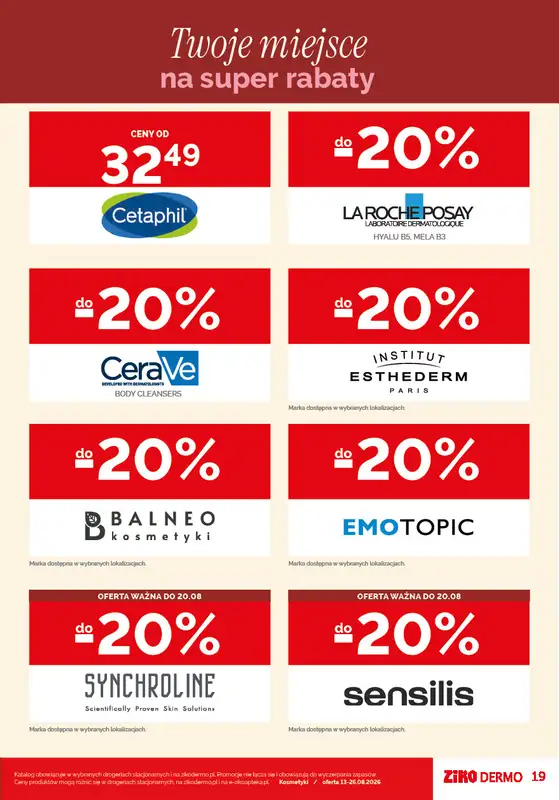 Ziko Dermo - gazetka promocyjna Gazetka od czwartku 13.08 do środy 26.08 - strona 19