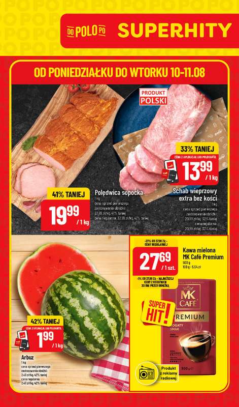 POLOmarket - gazetka promocyjna Super hity od poniedziałku 10.08 do wtorku 11.08